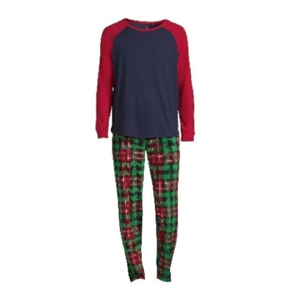 Mens Long Sleeve Sleep Pajama Lounge 2-Piece Set 2-Pack Size L - Picture 6 of 9